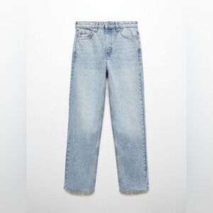 MNG  Blanca Mid-waist Regular Fit Cropped Length Freyed Hem Jean's Size 1 NWT